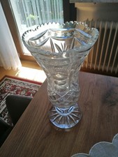 schwere Kristallvase geschliffen