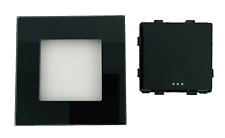 BSEED Lichtschalter 1 Schalter 2 Wege Glas Lichtschalter Wippschalter Schwarz