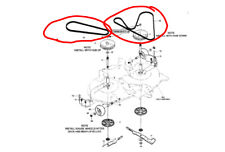 Murray Sentinel Deck KLINGEN Antrieb 2X GÜRTEL 125/102 125 102 40" geschnitten hinten sammeln