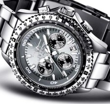 FIREFOX RACER FFS15 Herrenuhr Fliegeruhr Chronograph titangau 10 ATM wasserdicht