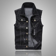 Klassisch Denim Gilet Weste