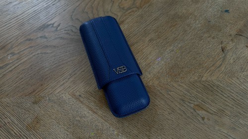 Zwei finger zigarrenetui - zigarrenetui, blau