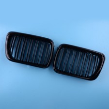 Paar glänzend schwarz Doppelte Linie Nierengitter vorne für BMW E36 M3 96-1999 r