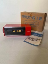 Sankyo Flip Clock Retro Vintage Red Pop Design Working Showa Japan #710EK15