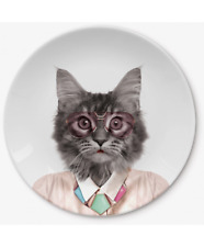 Wild Dining Neuheit Teller Courtney Katze Tier Keramik Speiseteller