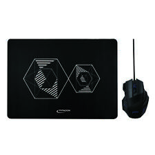 USB Maus + Mauspad XXL optisch beleuchtet Kabel Gaming Mousepad Mouse 2400dpi