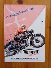 Originalprospekt von der TRIUMPH-CORNET mit Doppelkolbenmotor 200ccm