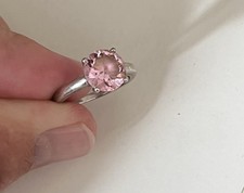 Silberring mit rosa Stein