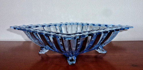 Art deco blaue pressglas - blaue,