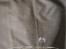 SUPER 70er JAHRE ANZUG AUS GANZER WOLLE in braun mit blauen Streifen (3 Meter)