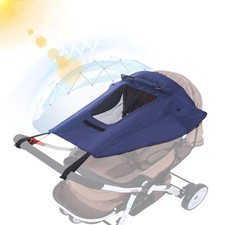 Sonnensegel Kinderwagen UV-Schutz 50+ wasserdicht Sichtfenster Seitenflügel