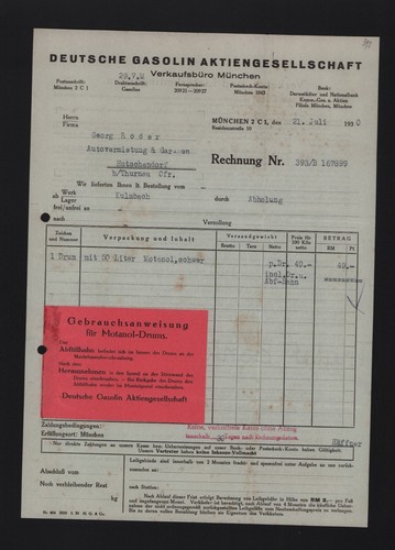 München rechnung 1930 - mÜnchen,,