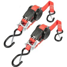 2x Automatik Spanngurt 25mm Zurrgurt 5m 350/700daN mit automatischer Aufrollung