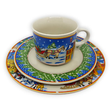 Kaffeegedeck Wellco Design Weihnachten Steinzeug Tasse Untertasse Teller Dekor