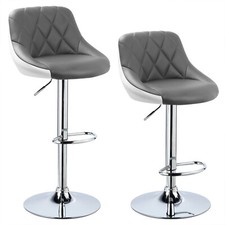 WOLTU 2x Barhocker Drehhocker Barstuhl mit Lehne höhenverstellbar Tresenhocker