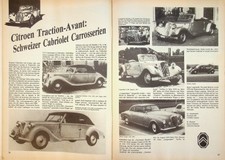 Oldtimer Markt 1119) Citroen 15 CV Traction Avant Langenthal Cabrio in einer sel