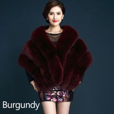 Damen Kunstpelz Bolero Schal Braut Hochzeit Winter Flauschig Warm Verdickt