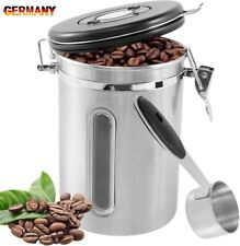 Edelstahl Kaffeedose Luftdicht Vorratsdose 1,8L Kaffeebohnen Behälter Aromadose