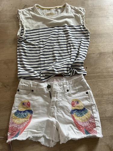 Mini boden mädchen set weiß - boden,