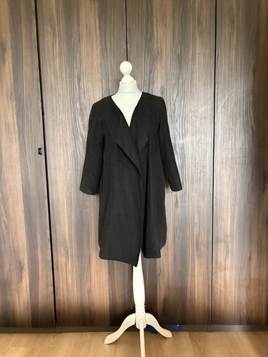 Damen leder mantel schwarz - leder,