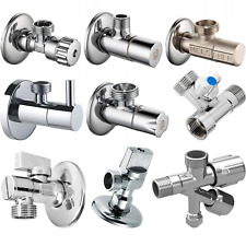 Eckventil Keramik-Kartusche Eckhahn mit Rosette 1/2"x1/2", 1/2"x3/8", 1/2"x3/4"