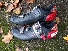 Sidi Dragon voll Leder Fahrradschuhe Gr. 45 28cm Shimano SPD Schuhe MTB Rennrad