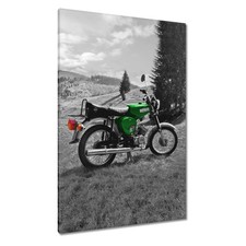 Leinwand Bild Wandbild Canvas Print Grünes Simson S51 E Nr. H10099_PC