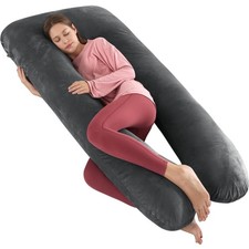 Schwangerschaftskissen Stillkissen U-förmig 160cm Dunkelgrau