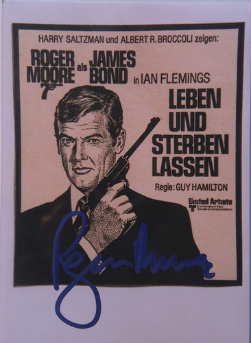 Roger moore autogramm - moore, (+)
