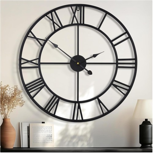 Wanduhr groß modern schwarz