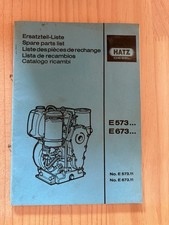 ? ? Ersatzteilliste HATZ Diesel Motor E 573, E 673 ,  Ersatzteile , Zubehör ,