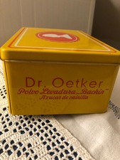 Blechdose Dr. Oetker Backpulver "Backin" Vanillinzucker, m. Deckel