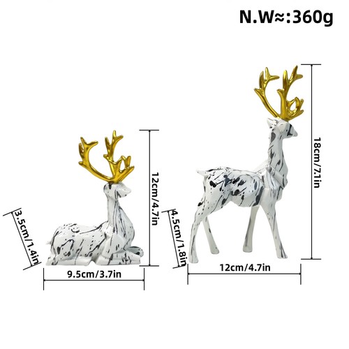 Hirschfigur 2er set - hirschfigur, deko