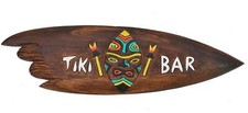 Deko Surfboard Hawaii 60cm Surfbrett Surfer Wandmaske Tiki Bar Tribal Motiv