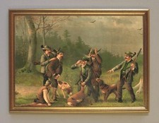 Fehlschuß Sonntagsjäger Fuchs Hund Hirsch Jagdbild Wilderer A3 095 Gerahmt