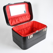 Schminkkoffer Kosmetikkoffer Leder Hochwertig Vintage 30x20x20cm Groß