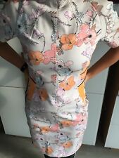 MARCCAIN  Collections  TECHNO STRETCH KLEID Sommer Blumenmotiv GR.N3 36/38 w Ne