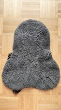 Top Sattelsitzbezug, echt Lammfell - Anthrazit 
