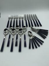 WMF Cromargan Torino navy blau Speise- Tafel- Menübesteck 30 Teilig 6 Personen