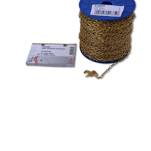 Uhrkette 8mm vermessingt - 0,8mm,