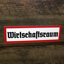 Schild Wirtschaftsraum Haus