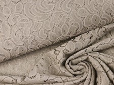 SPITZE elastisch Stoff Spitzenstoff Blütenbogen SCHLAMM 10,98/m