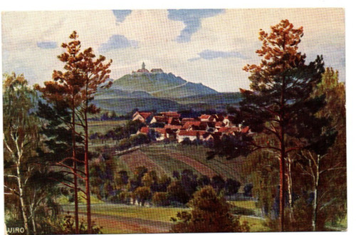 Ansichtskarte leuchtenburg mit - ansichtskarte,