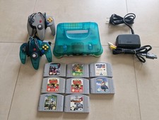 Nintendo 64 Konsole Transparent Blau Ice Blue N64 mit großer Spielesammlung