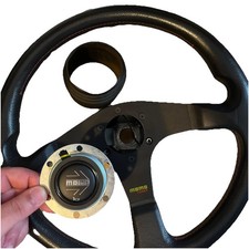 Momo Leder Sportlenkrad Tuner 35 350mm schwarz black steering wheel volante