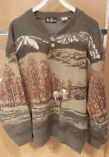 Herrenpullover * ALAN STUART® * gebraucht * Jagd * Elch * Gr. L *