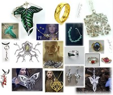 H.d.Ringe Anhänger Arwen, Eowyn, Galdriel Blattbrosche Ringe:Celeborn,Gandalf ua