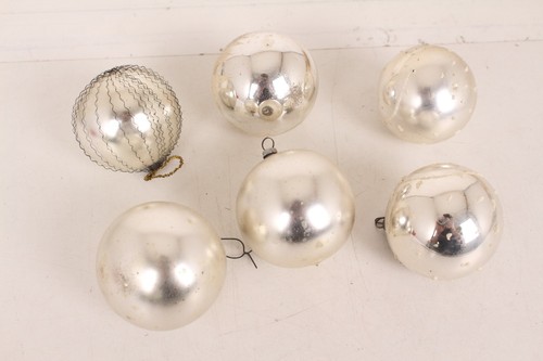 Weihnachtskugeln silber matt - silber,