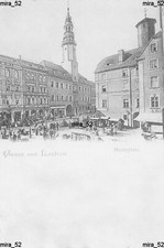 Fk Lauban i.Schl - Jahr 1900 - Marktplatz mit Rathaus !!!