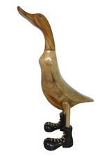 Große Holzfigur Ente mit